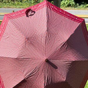 Vintage Aigner Umbrella with Lucite Logo Handle
